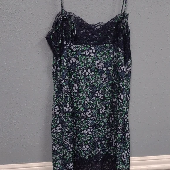 Aerie Blue and Green Floral Lace BabyDoll - Picture 5 of 12